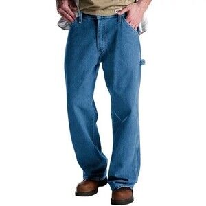 Dickies Men's Blue Denim Medium Wash Relaxed fit Carpenter Jeans Size 44 X 30